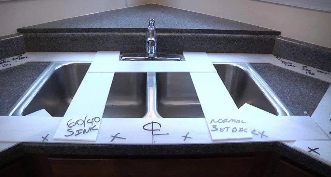 Template countertops for fabrication