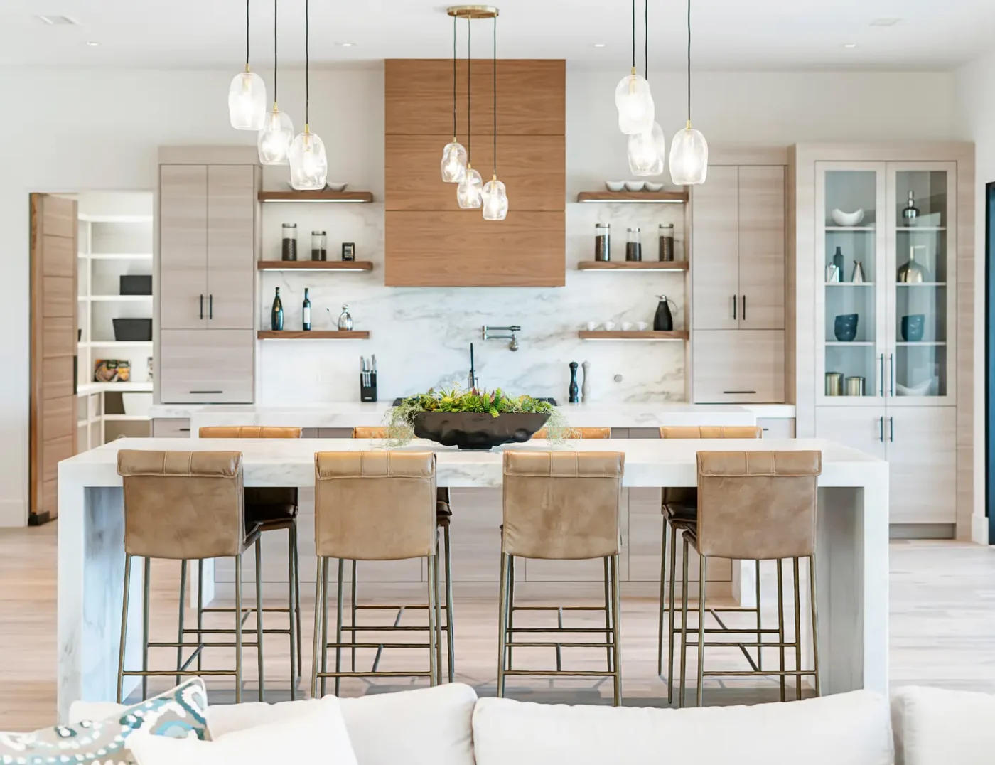 Explore the versatility of a floating shelf kitchen to enhance your cooking space with style and functionality