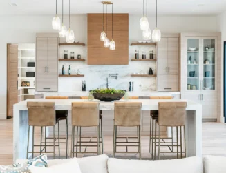 Explore the versatility of a floating shelf kitchen to enhance your cooking space with style and functionality