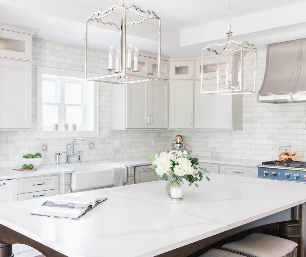 Transform your cooking space with a white pearl kitchen.