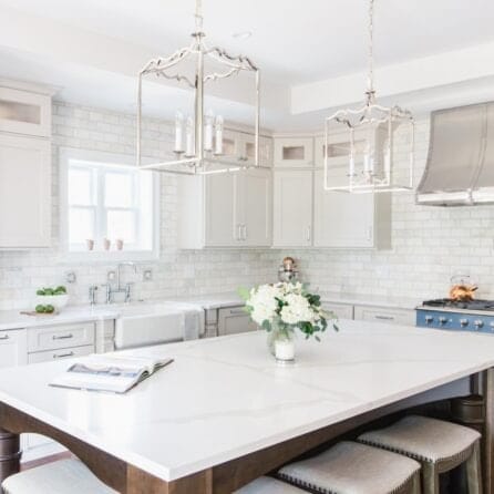 Transform your cooking space with a white pearl kitchen.