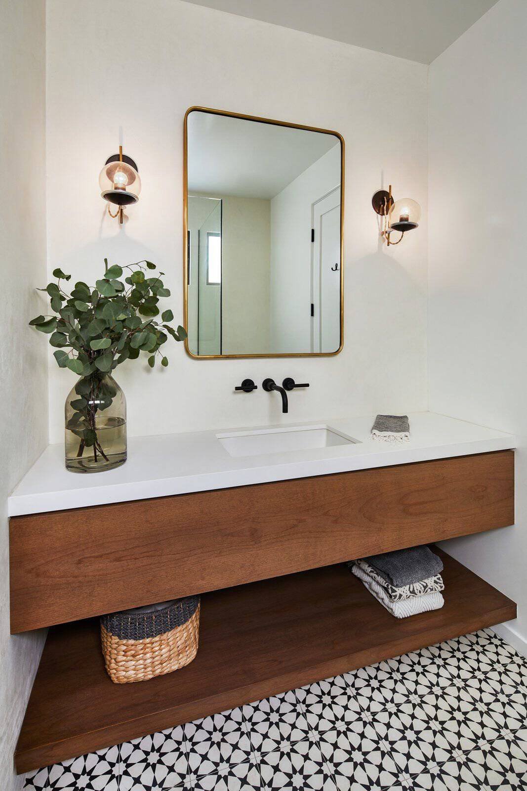 Walnut Vanity Floating: A Stylish Bathroom Upgrade - EuroSelect Stone