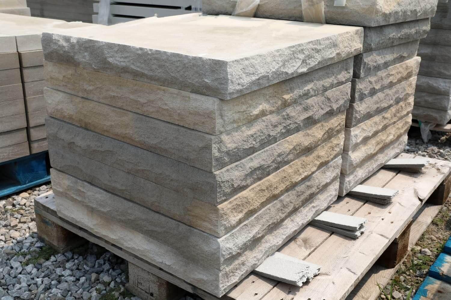 Limestone shisel edge finish