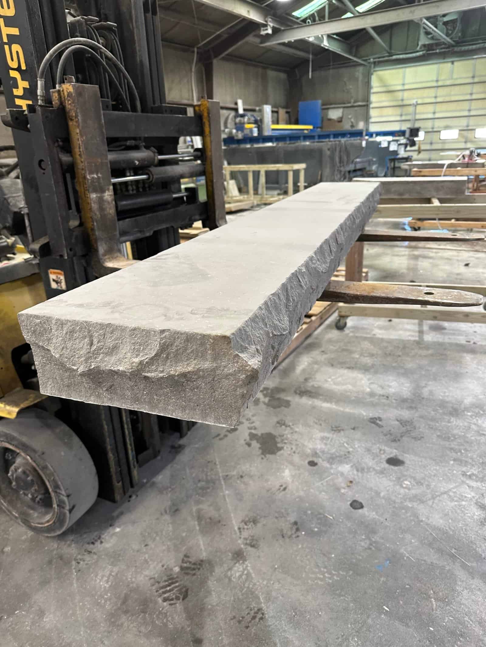 Limestone chisel edge custom fabrication