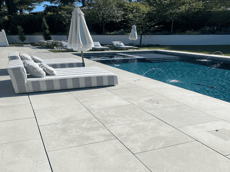 Limestone custom pool pavers and veneers